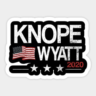 Knope VS Wyatt 2020 Black Tee Sticker